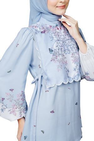 Metamorphosa Details Top - Blue