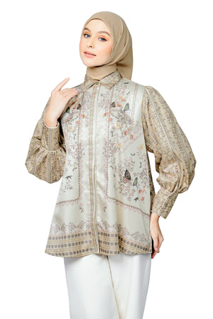 Metamorphosa Puff Sleeve Shirt - Cream