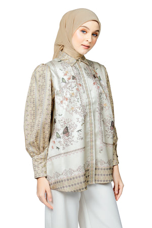 Metamorphosa Puff Sleeve Shirt - Cream