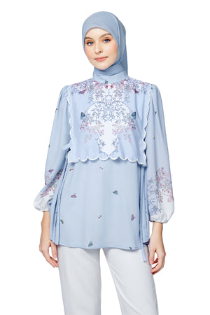 Metamorphosa Details Top - Blue