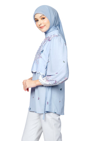 Metamorphosa Details Top - Blue