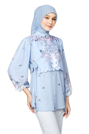 Metamorphosa Details Top - Blue