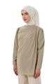 Milla Draped Blouse - Taupe