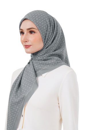 Monogrid Scarf - Gray