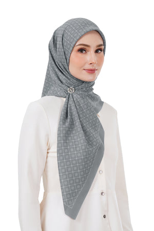 Monogrid Scarf - Gray