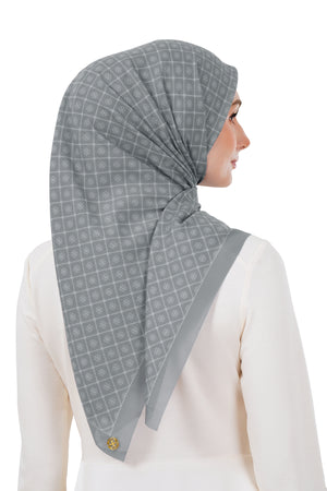 Monogrid Scarf - Gray