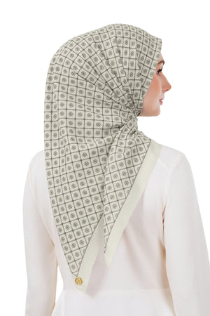 Monogrid Scarf - Biscotti