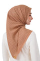 Monogrid Scarf - Burnt Orange
