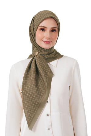 Monogrid Scarf - Butternut