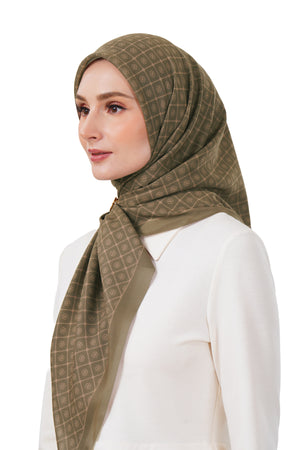 Monogrid Scarf - Butternut