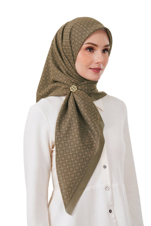 Monogrid Scarf - Butternut