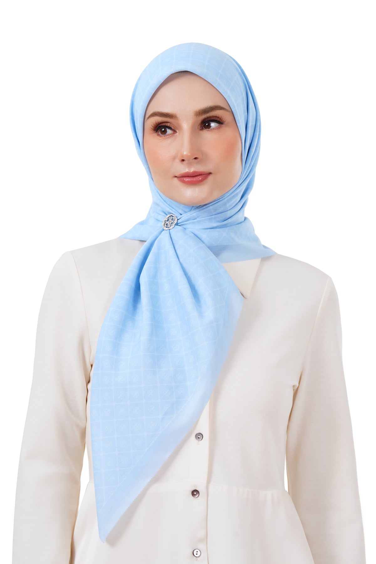 Monogrid Scarf - Skyway