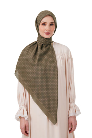 Monogrid Scarf Large - Butternut