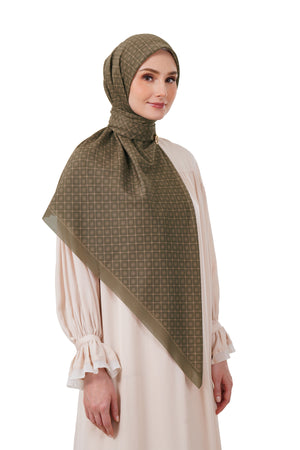 Monogrid Scarf Large - Butternut