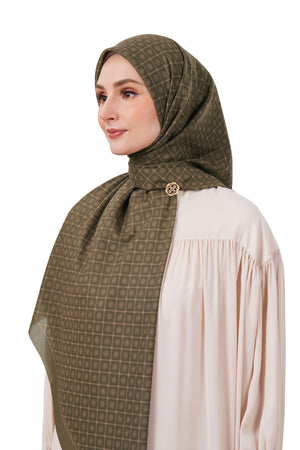 Monogrid Scarf Large - Butternut