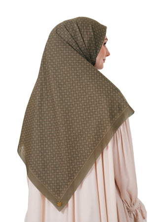 Monogrid Scarf Large - Butternut