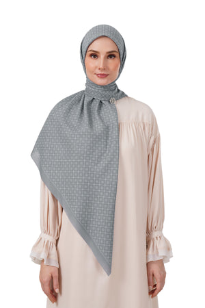 Monogrid Scarf Large - Gray