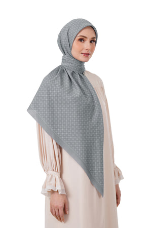 Monogrid Scarf Large - Gray