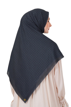 Monogrid Scarf Large - Navy