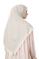 Monogrid Scarf Large - Pearl