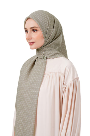 Monogrid Scarf Large - Warm Sand