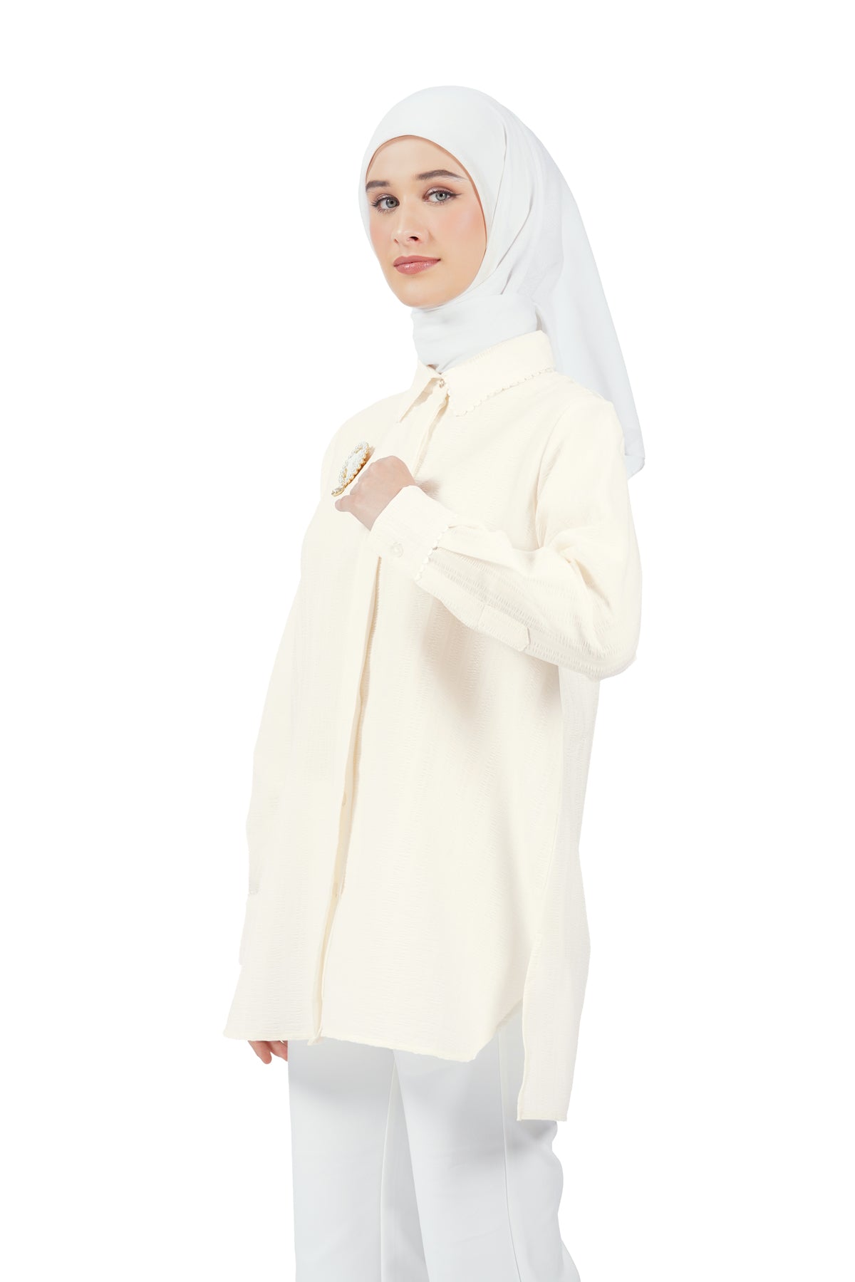 Morgan Basic Shirt - Cream