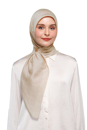 Basic Monogram Scarf - Mushroom