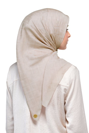 Basic Monogram Scarf - Mushroom