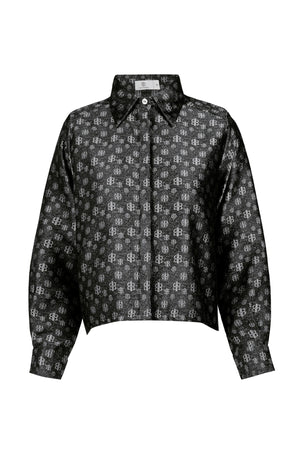 Nada Crop Shirt - Charcoal