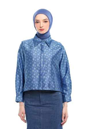 Nada Crop Shirt - Denim