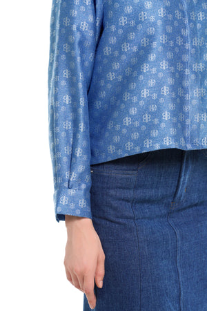 Nada Crop Shirt - Denim