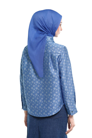 Nada Crop Shirt - Denim