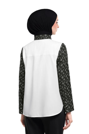 Nada Embroidery Shirt - Charcoal