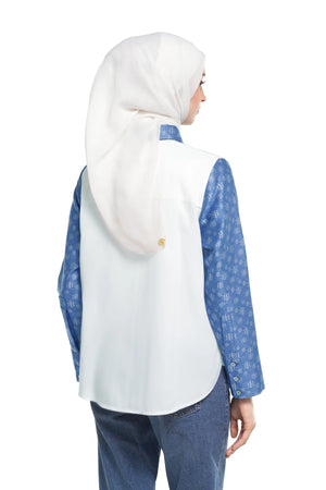 Nada Embroidery Shirt - Denim