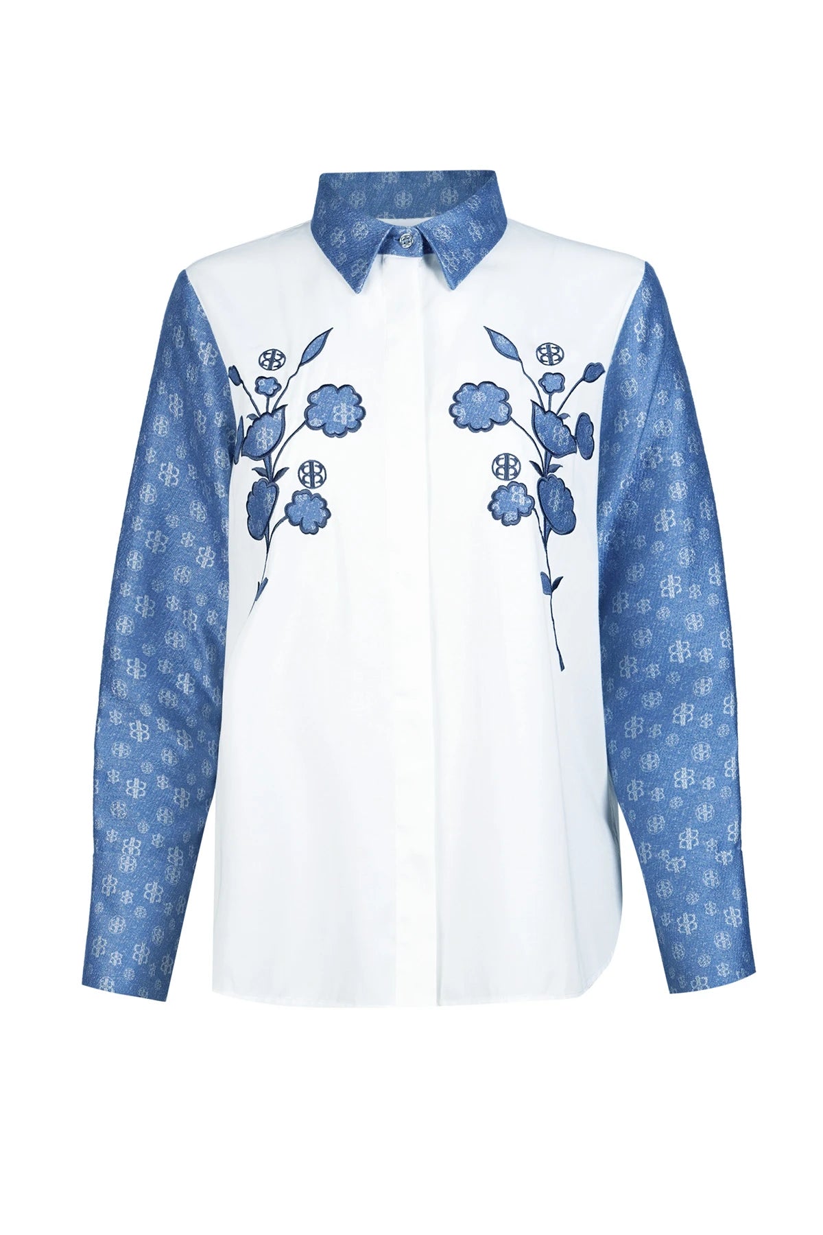 Nada Embroidery Shirt - Denim