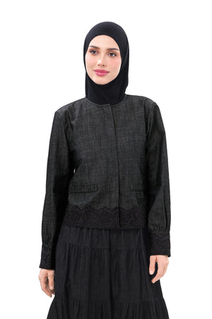 Nala Crop Shirt - Black
