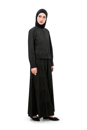 Nala Crop Shirt - Black