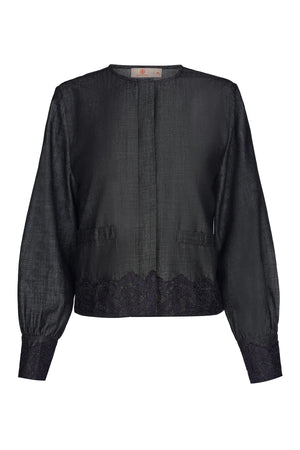 Nala Crop Shirt - Black
