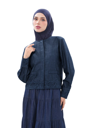 Nala Crop Shirt - Classic Blue