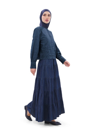 Nala Crop Shirt - Classic Blue