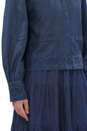 Nala Crop Shirt - Classic Blue