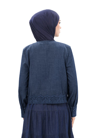 Nala Crop Shirt - Classic Blue