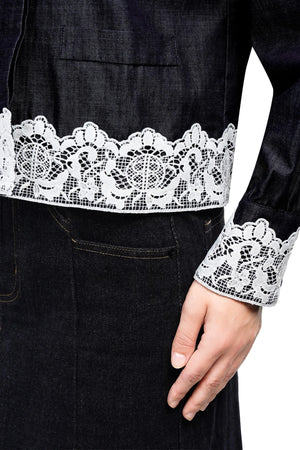 Nala Crop Shirt - Dark Blue