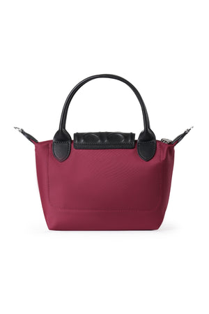 Nylon Small Tote Bag - Maroon