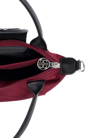 Nylon Small Tote Bag - Maroon