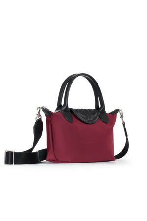 Nylon Small Tote Bag - Maroon