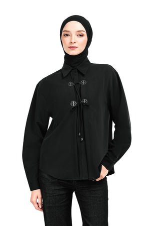 Ophelia Oversized Shirt - Black