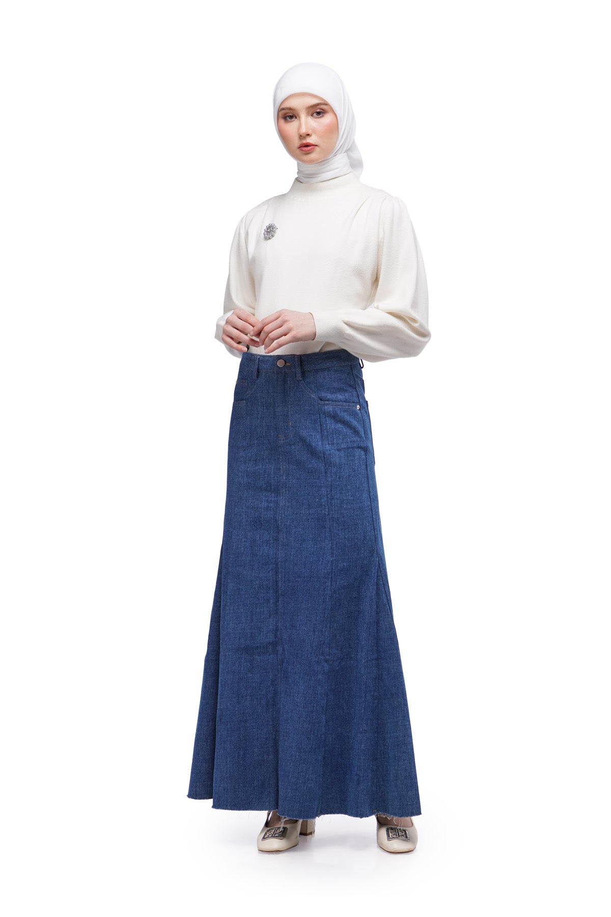 Oriel Denim Skirt - Classic Blue