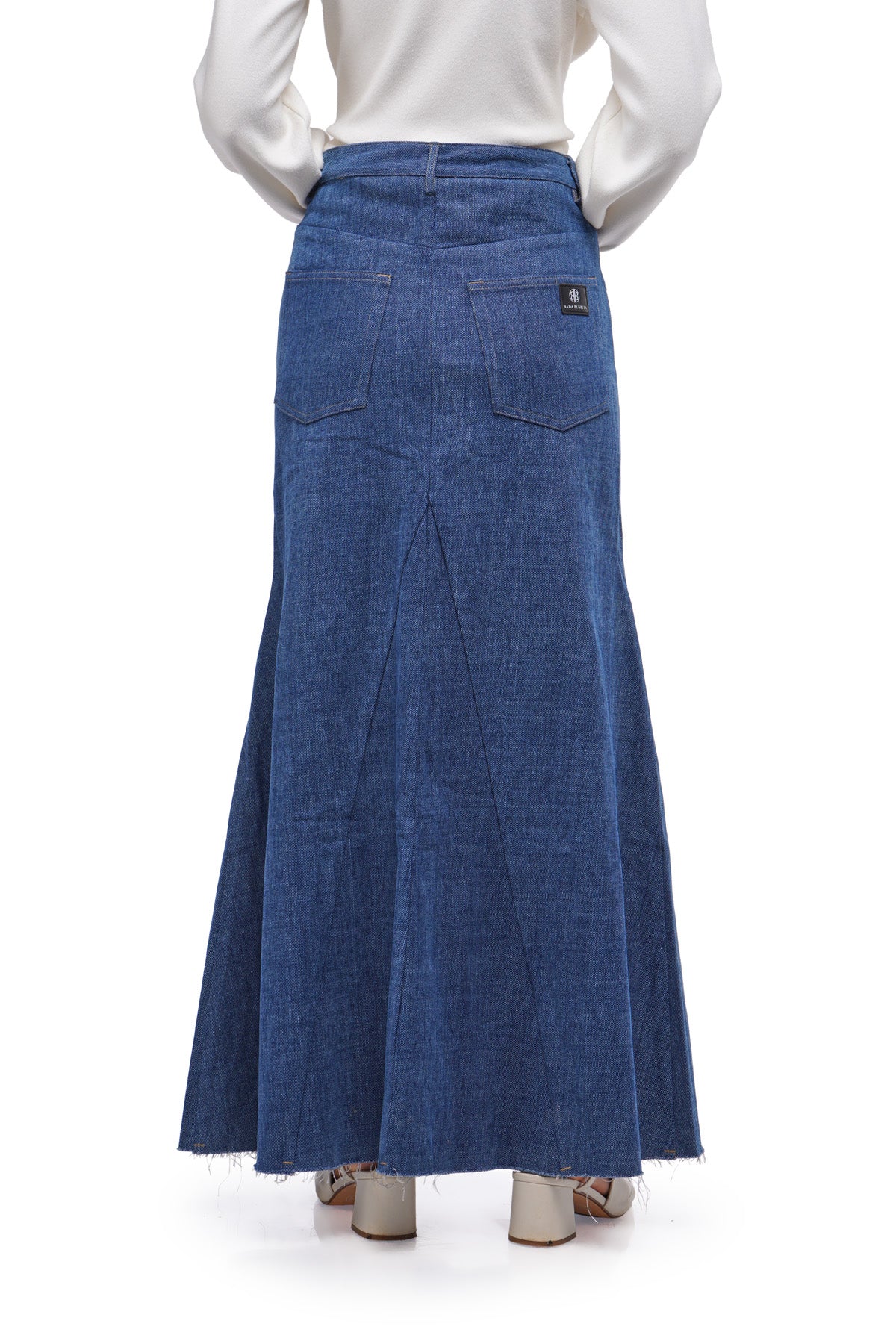 Oriel Denim Skirt - Classic Blue - Nada Puspita