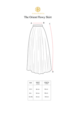 The Orient Flowy Skirt - Ivory